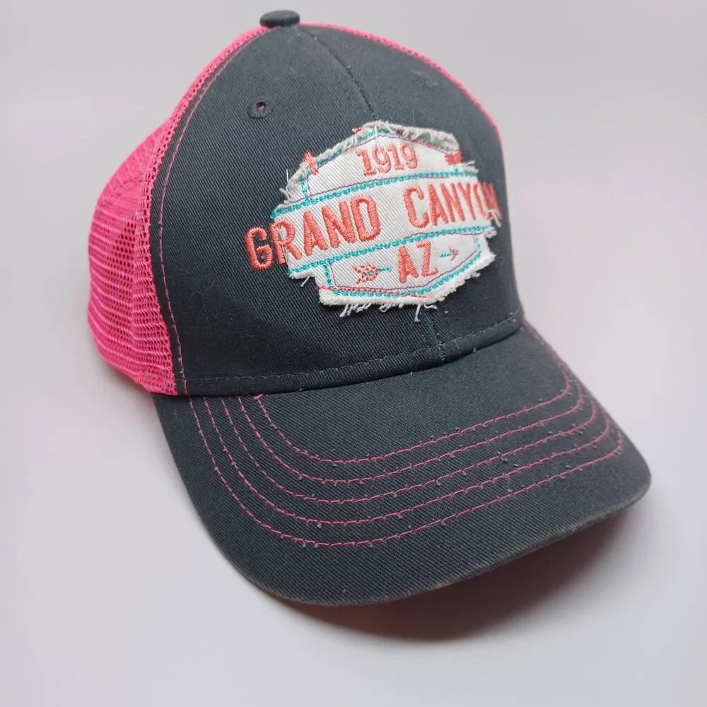 Grand‎ Canyon AZ Ball Cap Ouray Sportswear Snap Back Hat Pink Gray Size Youth
